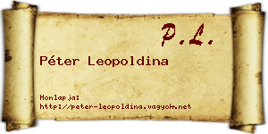 Péter Leopoldina névjegykártya